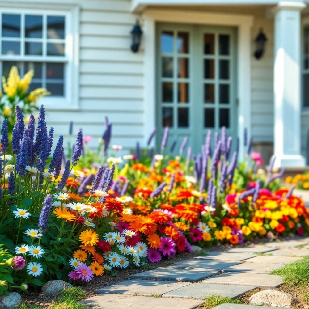 Mały Ogródek Kwiatowy Przed Domem
