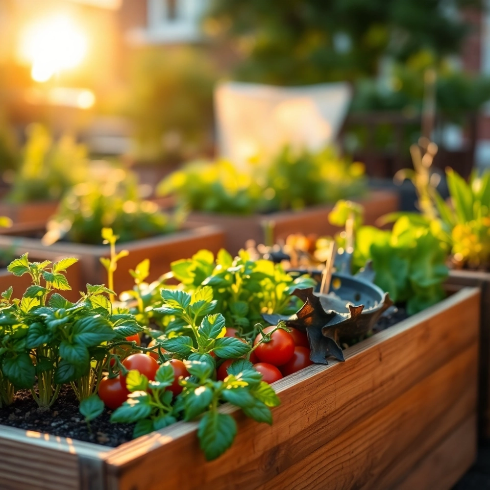 Mały Ogródek Warzywny W Skrzyniach