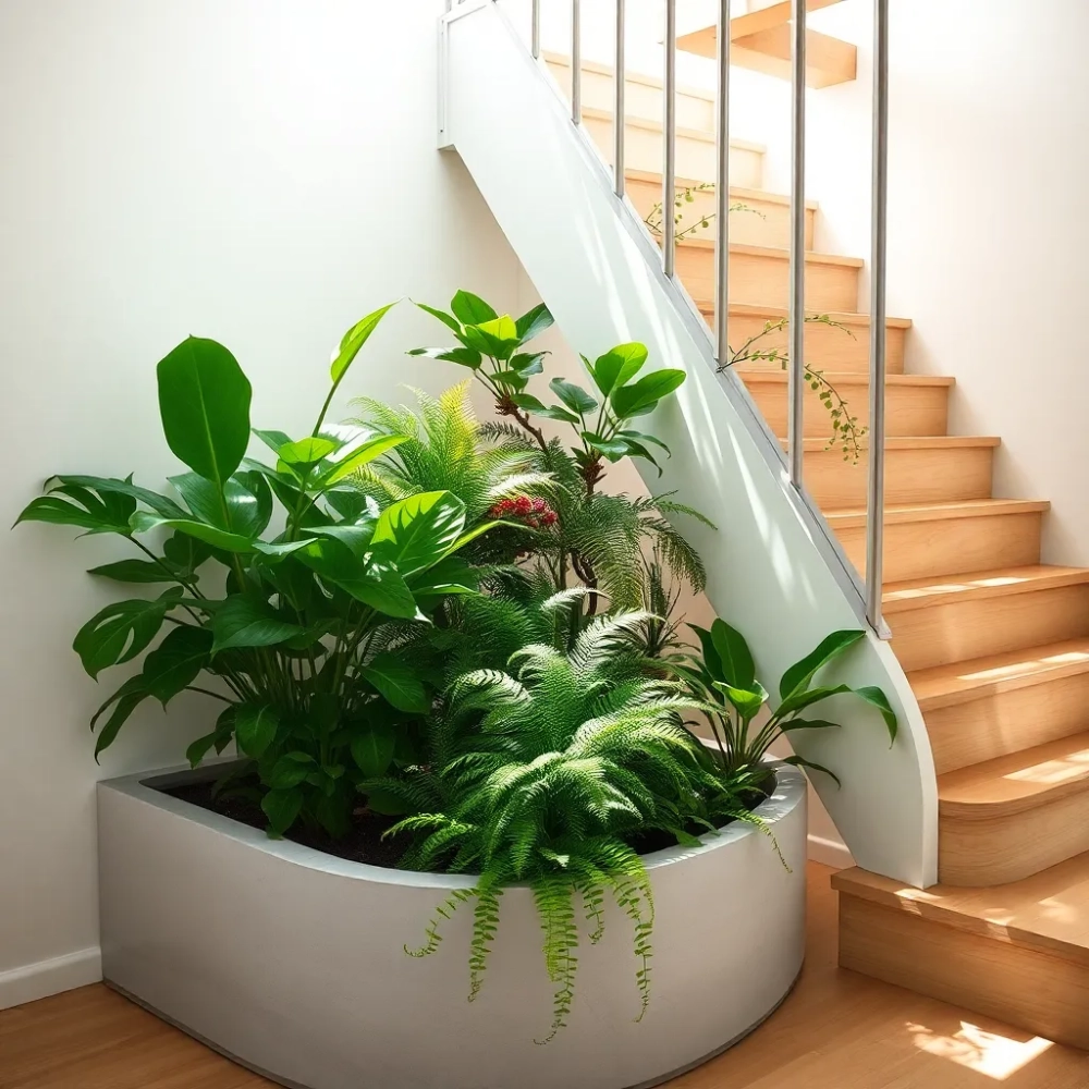 Ogród pod schodami w domu