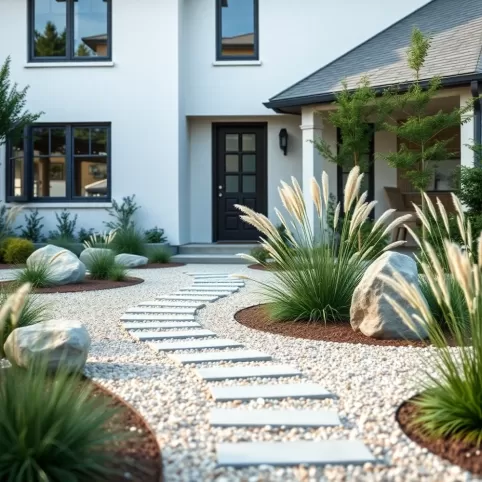 Minimalistyczny Ogród Przed Domem