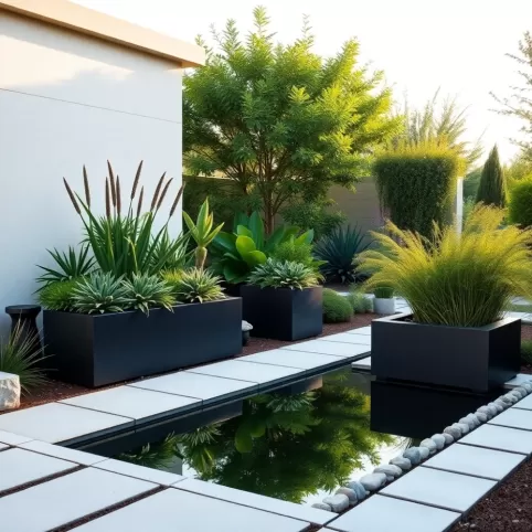 Nowoczesny Ogród Przed Domem