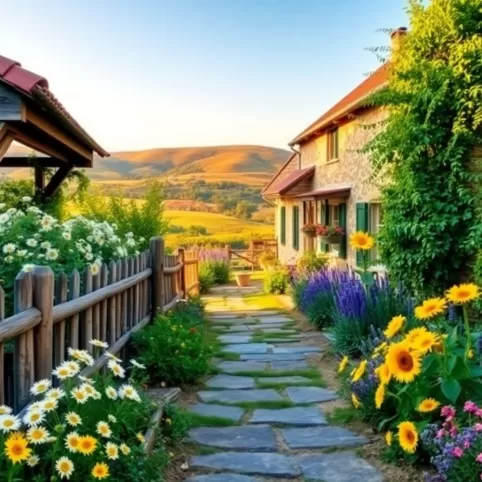 Ogród Przed Domem Na Wsi