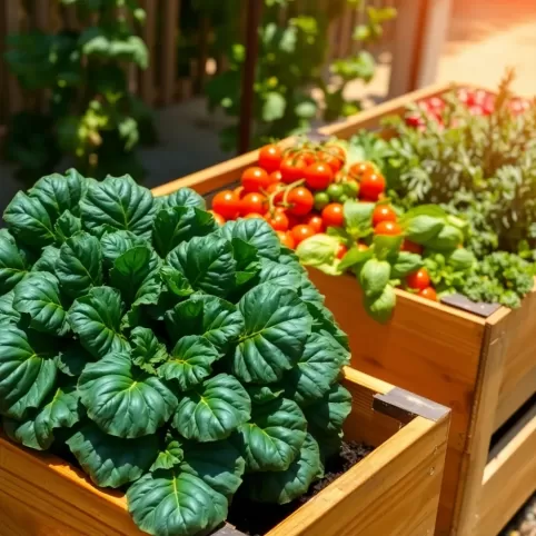 Ogródek warzywny w skrzyniach