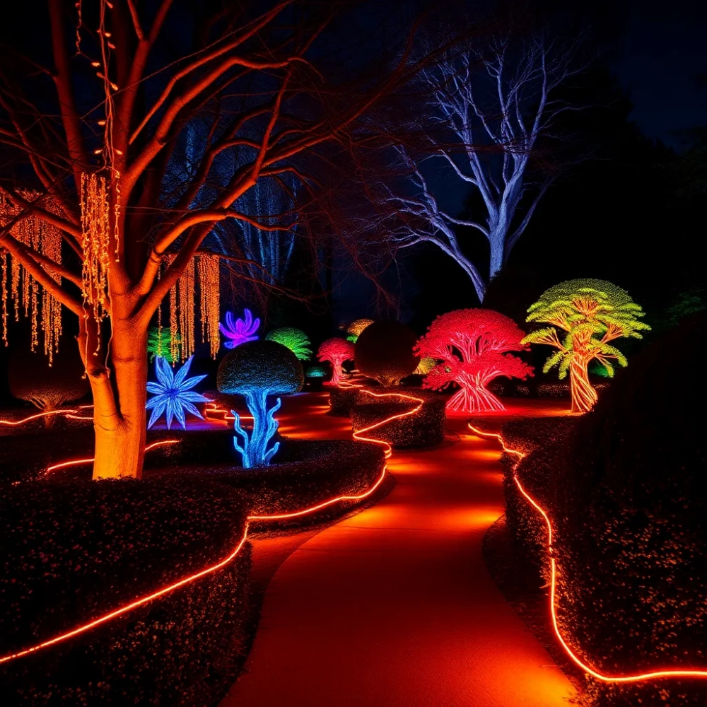 Ogród Botaniczny Lublin iluminacje